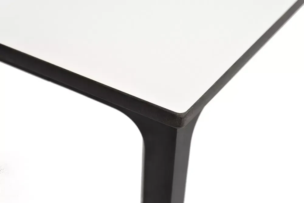 "Малага" обеденный стол из HPL 160х80см, цвет молочный, каркас черный