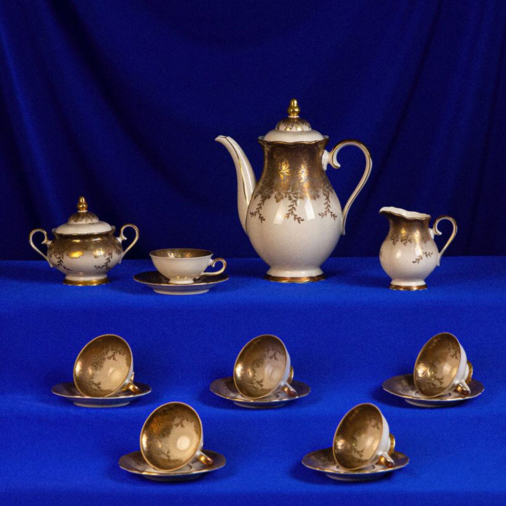 Винтажный кофейный сервиз на 6 персон