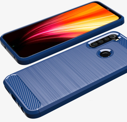 Чехол для Xiaomi Redmi Note 8 цвет Blue (синий), серия Carbon от Caseport