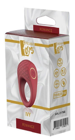 Бордовое эрекционное виброкольцо Ivy (Цвет: бордовый)