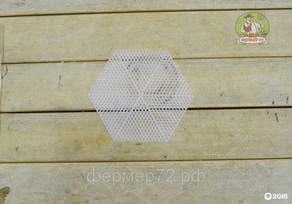 Коврик дренажный полимерный белый, 12 см шестигранник