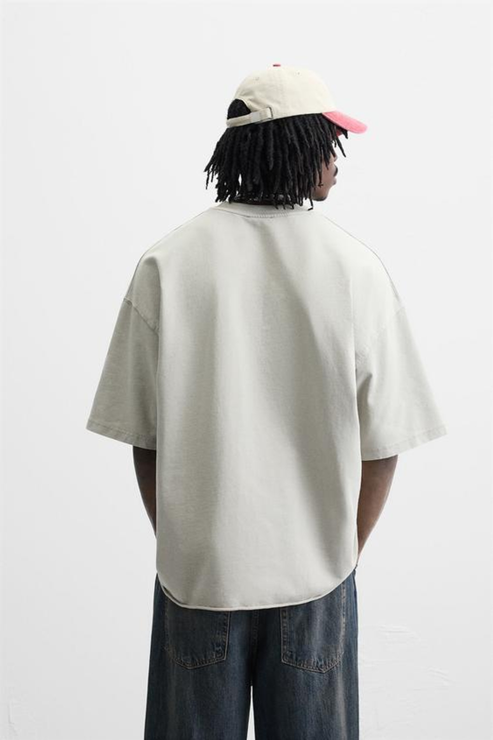 ZARA ТОЛСТОВКА RELAXED FIT С ЭФФЕКТОМ ПОТЕРТОСТИ, КОСТЯНОЙ