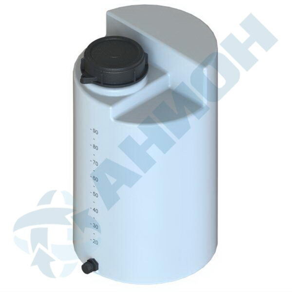 Дозировочный контейнер со сливом Анион 100 л. вертикальный (465x465x785см;белый) - арт.559448