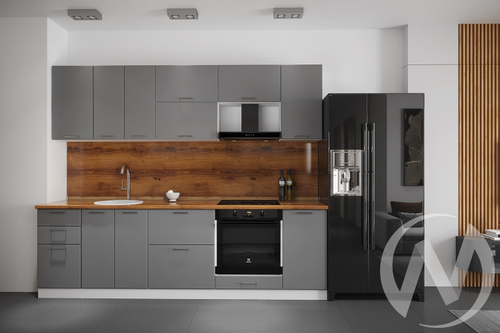 Кухня "Валерия-М": Монблан софт (корпус белый)