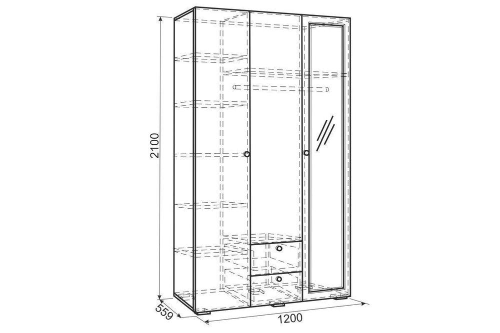 Детская «Гламур» № 1 (белый), ЛДСП, Мебельсон
