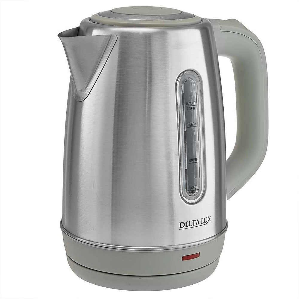 Чайник электрический 2000 Вт, 1,8 л DELTA LUX DE-1015 серый