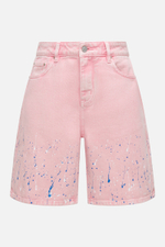 Шорты с принтом разбрызганной краски