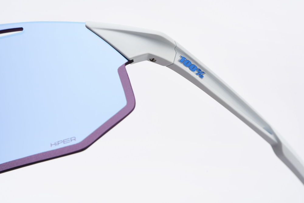 Спортивные очки 100% HYPERCRAFT SQ Soft Tact White - HiPER Blue Mirror Lens