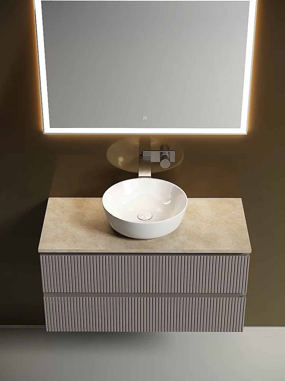 Тумба с раковиной Sancos SNOB T 100 со столешницей, Doha Soft