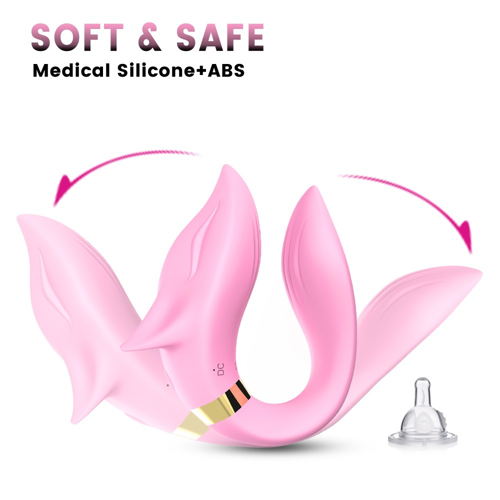 ВИБРОМАССАЖЁР розовый, L рабочей части 95 мм, D 27x35 мм, 9 режимов вибрации, дистанционный пульт арт. USK-GZ01 FOX