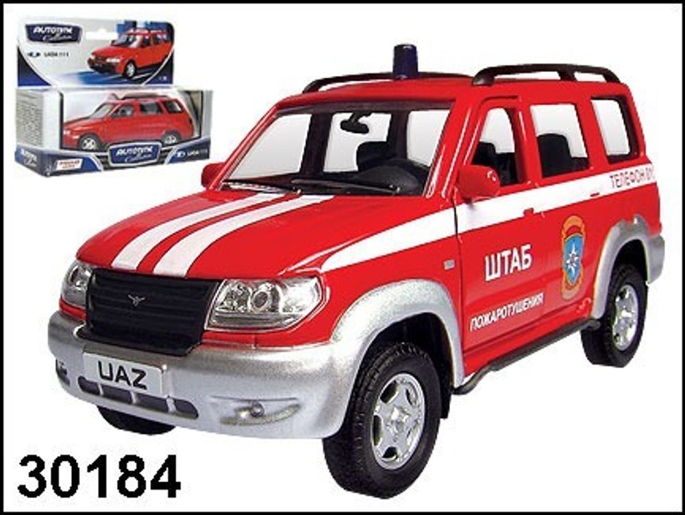 Купить Детская Машинка  UAZ Patriot Пожарная Охрана 1:43.