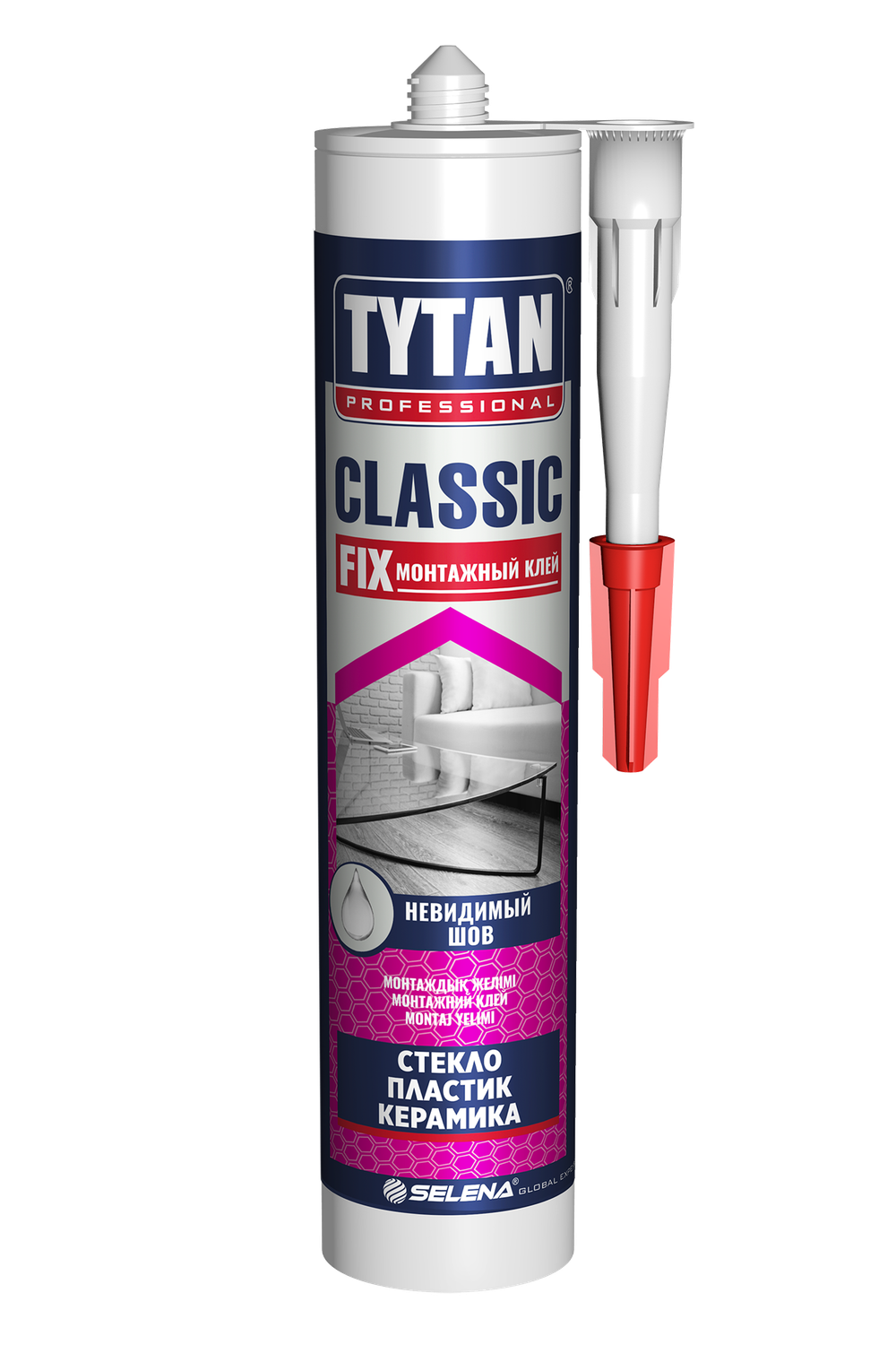 Клей Tytan Professional Classic Fix монтажный каучуковый универсальный прозрачный 310мл/334г