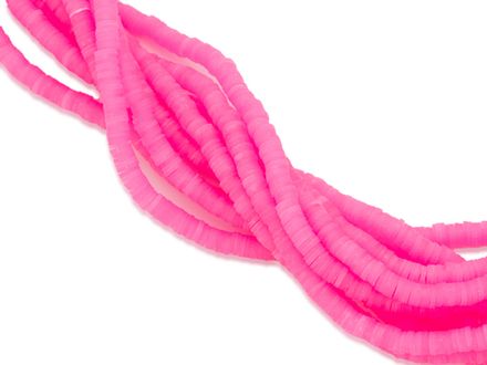 Нить каучуковых бусин 6мм, неоновый