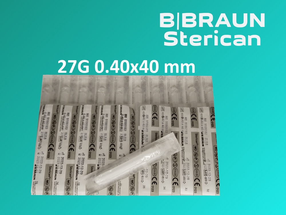 Игла инъекционная 27G (0,40х40мм) СТЕРИКАН (Sterican) уп.100шт B.Braun, Германия