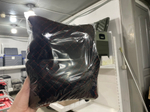 TT - 05 Красная / Подушка автомобильная на Подголовник, косточка, ткань черная, строчка красная, серия: идеал (2 шт. / комплект)