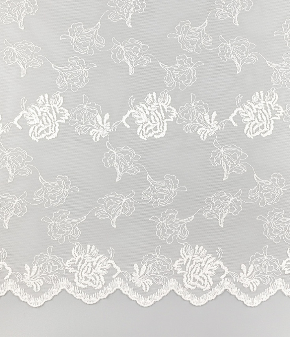 Тюль Legrand Лея белый с фигурным краем