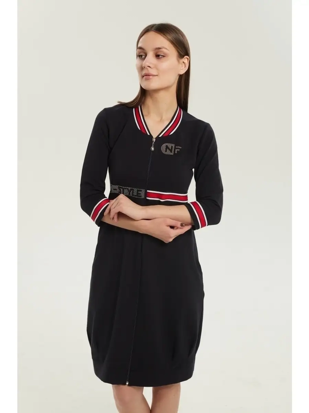 Халат трикотажный на молнии