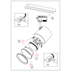 Трековый светильник однофазный ЭРА TR15 GX53 BK/SL под лампу GX53 черный/серебро | Однофазные светильники под лампу