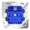 Розетка встраиваемая VOLTUM S70 с заземлением, защитными шторками и крышкой 16А, (кашемир) vls040303