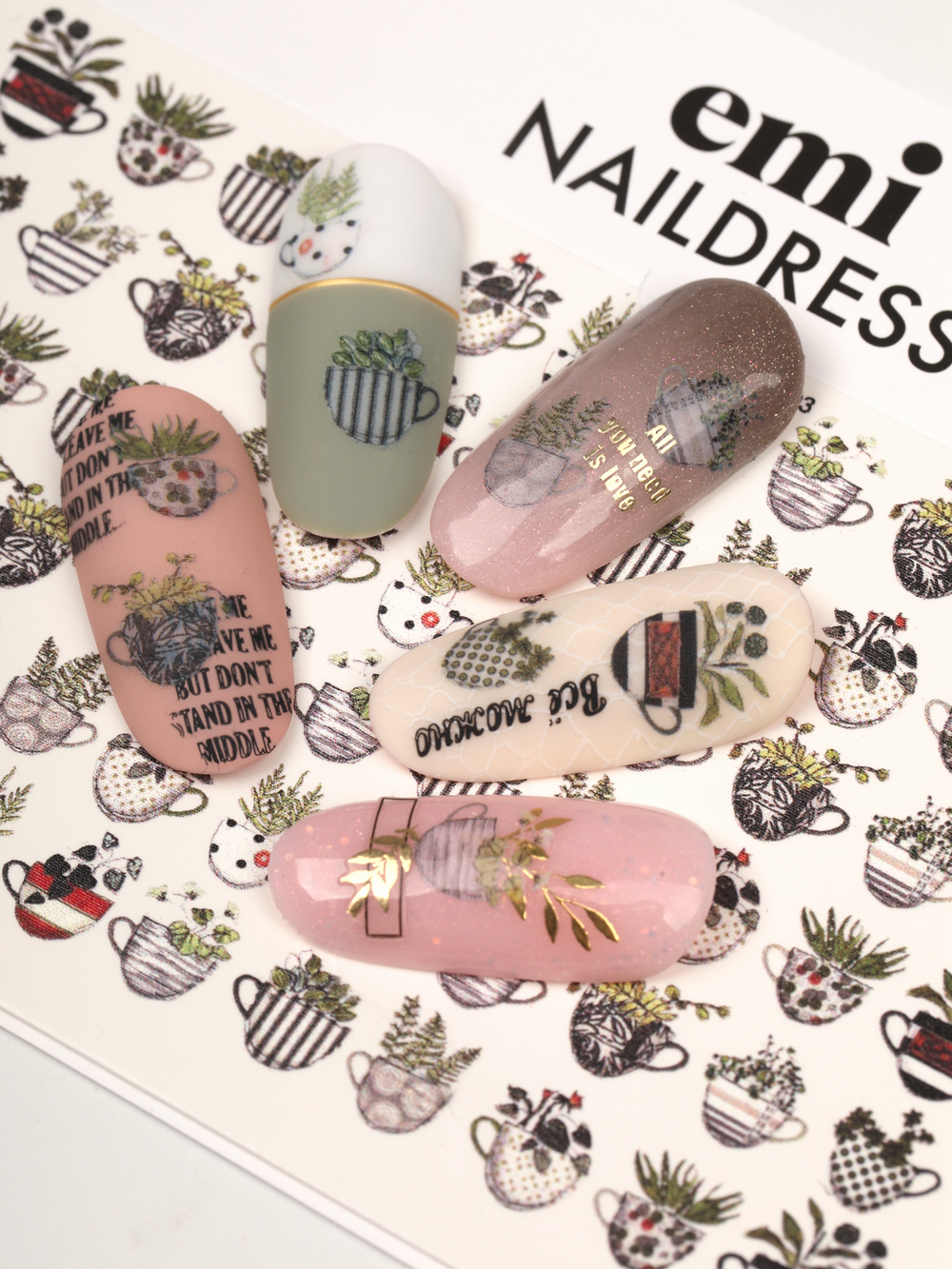 Naildress Slider Design №114 Милые чашки