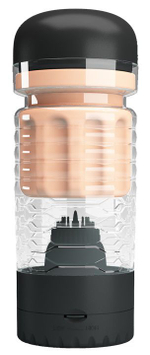 Вибромастурбатор-вагина Baile Emily, черная колба, 11,5 см