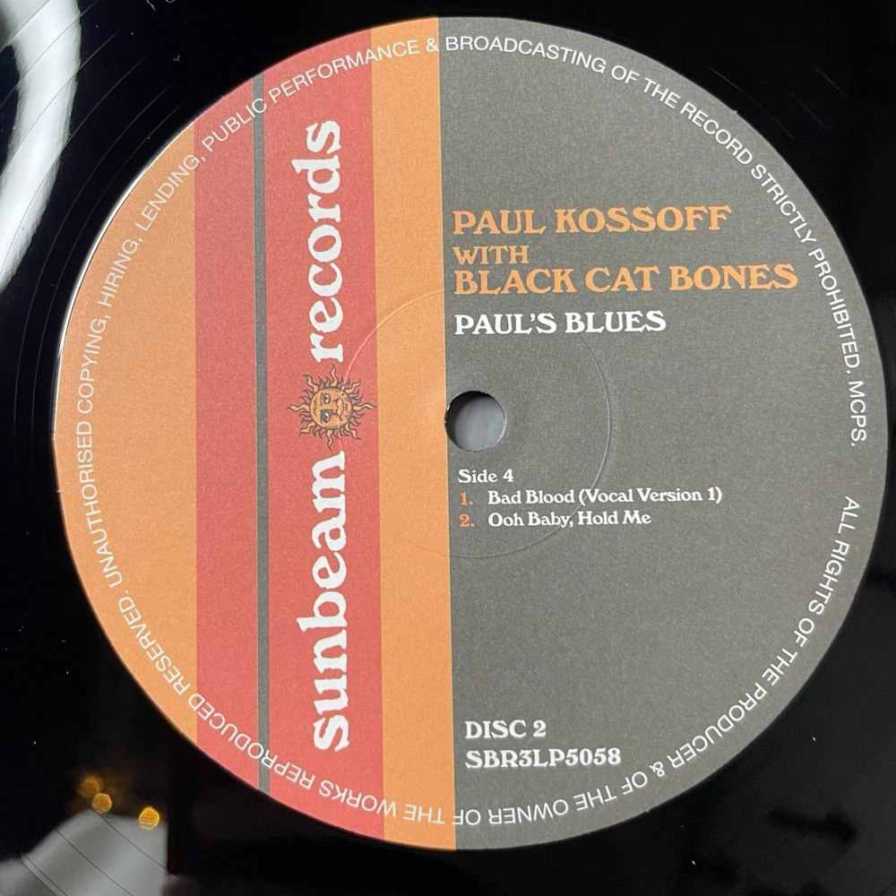 Винтажная виниловая пластинка LP Paul Kossoff With Black Cat Bones Pauls Blues (UK 2008)