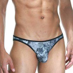 Мужские трусы слипы серые с черной окантовкой Cosmos Colors GW20_GB