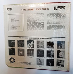 Винтажная виниловая пластинка LP The Staple Singers I Had A Dream (USA 1968)
