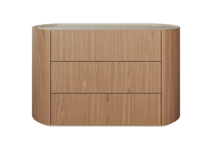 Комод Lagom 3 ящика ширина 120 см (натуральный дуб, молочный)