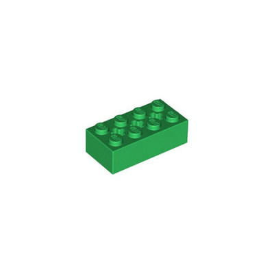 Lego Кирпич 2x4 с 3 отверстиями для оси (зеленый) 39789 / 6244915