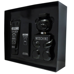 Moschino Toy Boy — парфюмерный набор для мужчин с миниатюрой и гелем для тела. Интересный небанальный аромат.