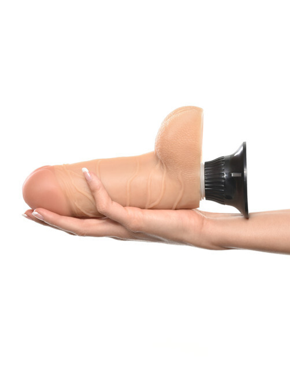 Толстенький вибратор на присоске Real Feel Deluxe № 2 (вторая кожа) (Цвет: телесный)