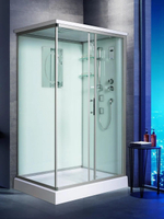 Душевая кабина WeltWasser  WW500 LAINE 1214 120х90 см,  прозрачное стекло, поддон низкий, крыша, гидромассаж