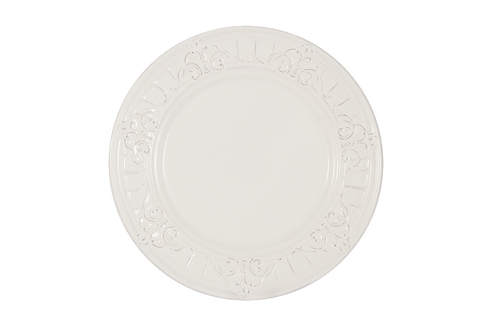 Тарелка закусочная Venice белая без инд.упаковки. Matceramica