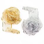 Лента декоративная (6 см*2,74 м) Ассорти дизайнов, Органза, Золото, 1 шт.