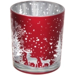 Подсвечник «Зимнее сияние» 8,5*10 см, Красный