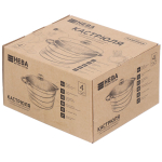 Кастрюля алюминий, антиприг, 4 л, крышка стекло, Каменная, кругл, Нева Металл, Черный гранит, 186640