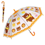 Зонт 66 см Животные со свистком, д-84 см, 6 цвета микс (50 диаметр фабрик), с-30158