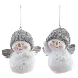 GAEM Фигурка декоративная подвесная "Снеговик", L5,5 W4,5 H7,5 см, 2в.