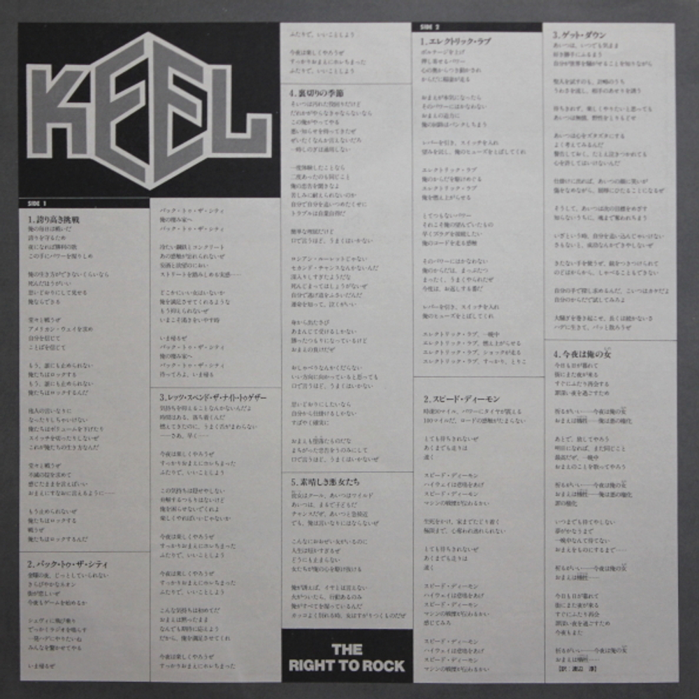 Keel / The Right To Rock (LP)