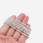 Магнезит натуральный, 2,5мм, шар, микроогранка