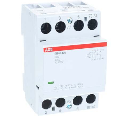 Модульный контактор ESB-63-40 63А 4НО 220B AC/DC  ABB