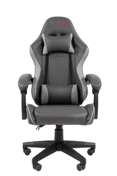 Офисное кресло Chairman CH28 экокожа, черно-серый