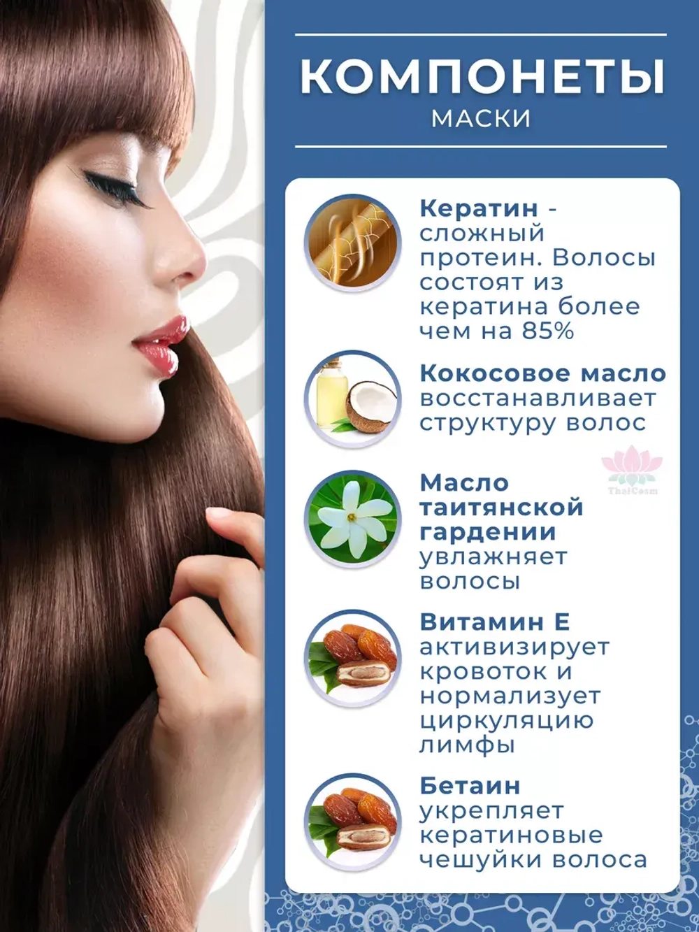 Восстанавливающая кератиновая маска для обезвоженных волос