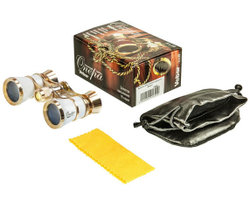 Комплект поставки бинокля Veber БГЦ 3x 25 белый с фокусировкой