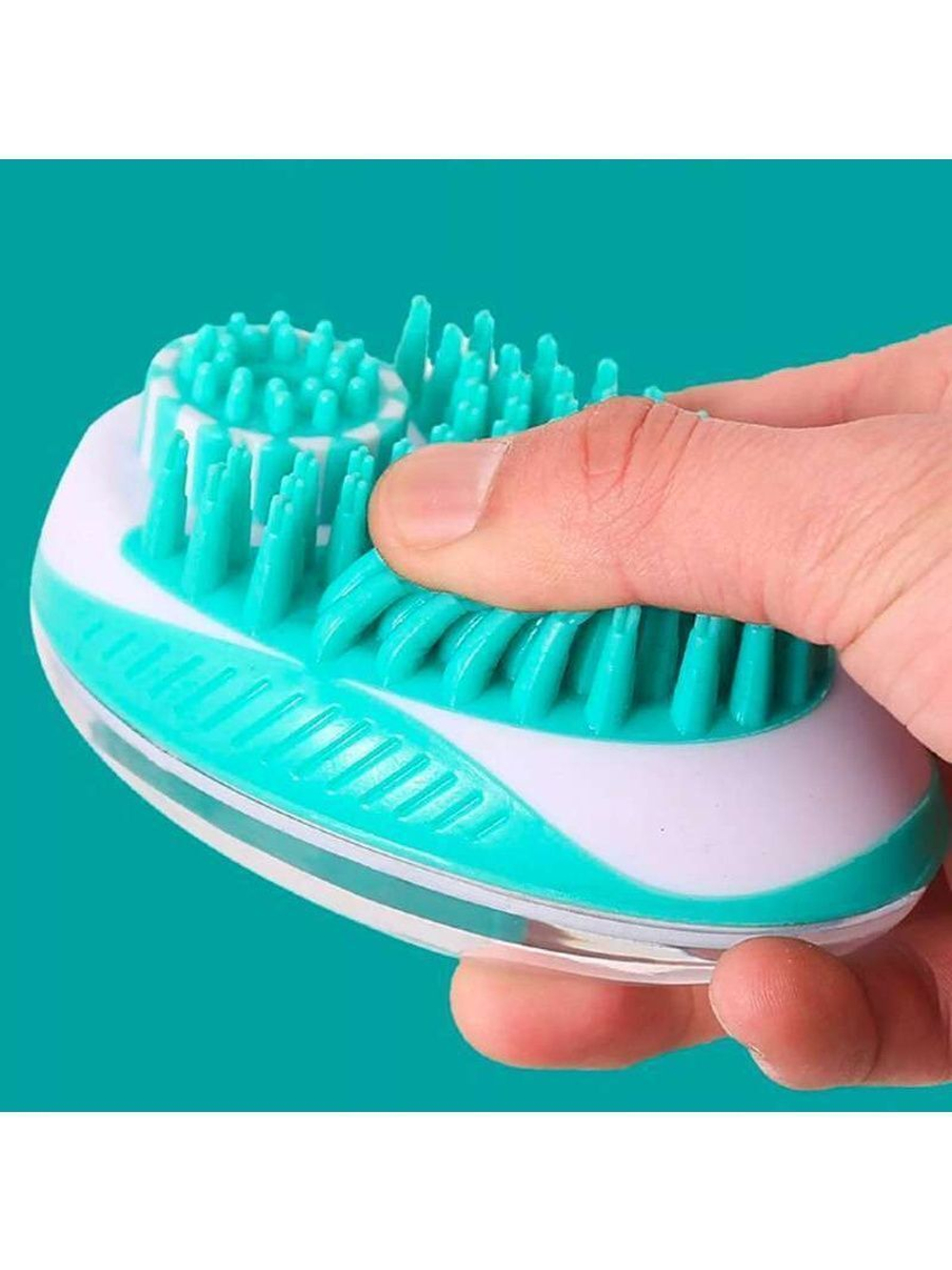 M-Pets щетка для мытья животных с дозатором для мыла Rubeaz