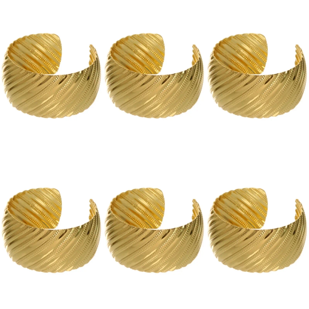 Набор колец для салфеток 6шт «Версаль» 4*2,5см, золото