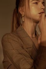 Серьги капли с жемчугом, позолота