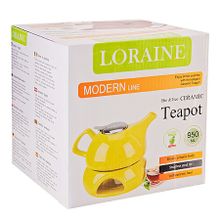 Заварочный чайник Loraine 29364 на подставке с подогревом 950 мл