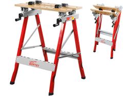 Верстак складной WORTEX WB 6080 P в кор. БАМБУК, 605x640x800 мм, регулировка столешницы